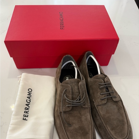 Salvatore Ferragamo Men\'s Suede Loafers - Taupe main image 4